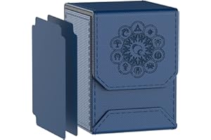 MIXPOET Deck Box kompatibel mit MTG Karten, Sammelkarten Box Kartenbox für 110 TCG Karten, Inklusive 2 Premium Kartentrenner (Blau)