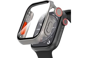 Diruite do Apple Watch Series 8/7/6/5/4/SE 2/SE Kreatywny Wygląd Etui Ochronny, PC All-Round Screen Protector Ultra Cienki Futerał Case do iWatch Watch 45mm 44mm 41mm 40mm Panzerfolie Ochronny