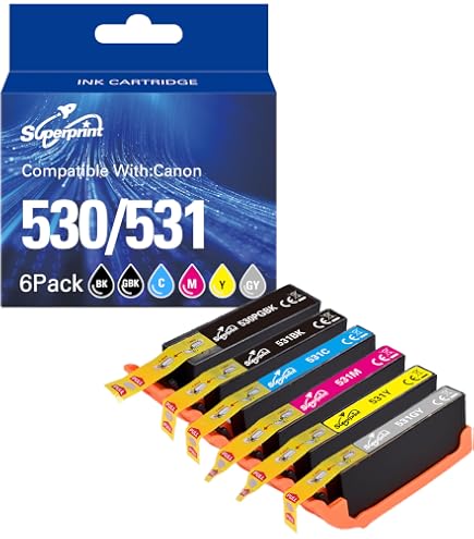 Canon PGI 530 & CLI 531 BK C M Y GY Günstig Für Pixma TS8500, TS8550, TS8551, TS8552, TS8700, TS8750, TS8751 Kaufen Auf Rechnung, Tintenpatronen Schwarz Cyan Magenta Gelb Tinte Farbe | Die