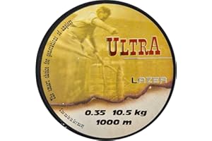 ‎LAZER LINE LAZER LINE ULTRA Monofil Angelschnur 1000m DIA 0,35mm Test 10,5kg Weiß Schnur - Karpfen Hecht Zander Angel - Spinner Angeln - Grundangeln - Monofilament Angelsehne - Nylonfaden Vorfach – Vorfachschnur