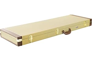 Fame Tweed Case Electric Bass - Heavy Duty Moulded Case with Tweed Cover, Wooden Core, Plush Lining, Accessory Compartment