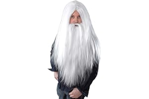 Bristol Novelty BW660 Wizard Wig and Long Beard, White, One Size