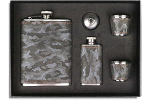 PEPOYO AI Flasque en acier inoxydable 260 ml - Bouteille de vin portable au format de poche - Convient pour bar, fête, camping, barbecue - Noir