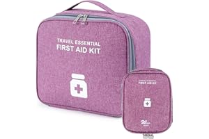 KOIROI 2Pcs Sac à MéDicaments, Trousse De Premiers Secours, Sac De Premiers Secours, Grande Capacité ImperméAble à l'eau Sac d'urgence Vide, Rangement De MéDicaments, Sac à MéDicaments Portable