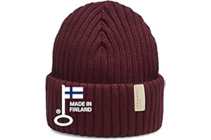 TUOHIMÄKI Merino Mütze aus 100% Merinowolle – Made in Finnland – Beanie Herren & Beanie Damen – Warme Wintermütze Herren – Weiche Strick Mützen Damen – Schwarze Premium Herren Mütze Winter, One Size