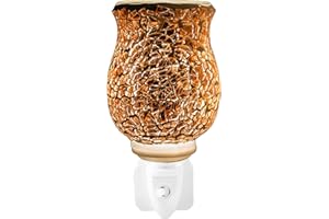 Aroma Haven S2 Electric Wax and Oil Burner | Mosaic Plug In Wax Melter & Essential Oil Warmer Diffuser | Aromatherapy Night Light for Home & Bedroom Decor Plug-In Wax Warmers Melts (Crackle Rose Gold)