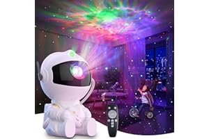 MUMANIU Astronaut Galaxy Projector Starry Night Light Projector, Astronaut Light Projector with Nebula,Timer and Remote Control, USB Powered 360° Adjustable Spaceman Light Projector, for Children and Adults