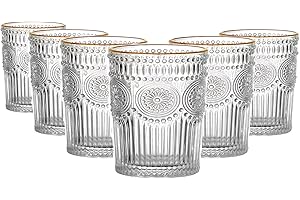 TRESV Set de 6 Vasos de Cristal Agua y Bebidas Alcohólicas,Vasos de Transparentes Cristal,Aptos para lavavajillas (Set de 6 Vasos de 270 ml Transparente)