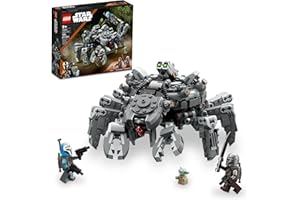 LEGO Star Wars Spider Tank 75361, Building Toy Mech from The Mandalorian Season 3, Includes The Mandalorian with Darksaber, Bo-Katan, and Grogu 'Baby Yoda' Minifigures, Gift Idea for Kids Ages 9+