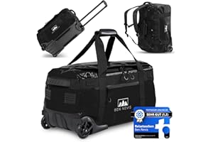 BEN NEVIS ORIGINAL 60L Reisetasche mit Rollen – XL Faltbare Reise- & Sporttasche, Wasserabweisend, Robust & Platzsparend