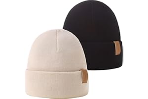 AHAHA 2er-Pack Mütze Damen Beanie Strickmütze Damen Winterhüte für Frauen Warm Unisex Cuffed Beanie Hats
