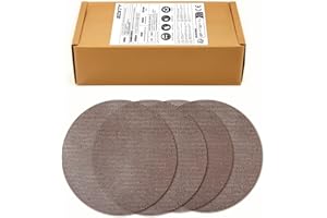 GZKTY 50 Pezzi Rete Dischi Abrasivi 150mm, Grana 60/80/120/180/240, Per Levigatrice Orbitale da 150mm e Levigatrici per Legno per la levigatura di superfici dure, legno, stucco, vernice, metallo
