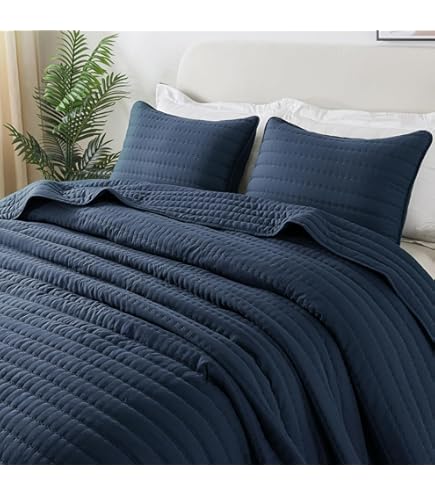 Sprei 220x240 Cm AmeliaHome Carmen Donkerblauw - Dubbelzijdig Reliëf, Mat Satijn, Bedsprei Voor Dubbele Bedden AmeliaHome Sprei Donkerblauw