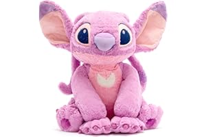 DISNEY STORE Disney Oficjalny duży pluszowy sklep Angel, Lilo i Stitch, 55 cm, mały kosmita z haftowanymi detalami i miękkim wykończeniem w dotyku, AURR1543, Fioletowy