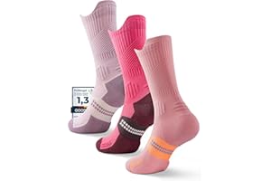 Juclise Calcetines de compresión Coolmax Bamboo para correr para mujer, transpirables, antiampollas acolchados