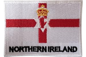 ELLU Northern Ireland Flag Patch Sew On Clothes Jacket Ulster Irish Embroidered Badge