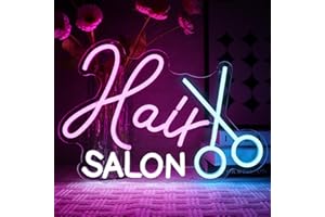 OYCGZV Hair Salon Neon Schild Friseursalon Led Neon Schild Wand Schönheitssalon Neon Sign Barber Shop Led Schild für Ankleidezimmer Barbierladen Bart Friseursalon Deko Geschenke für Frisör