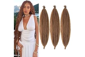 OTO BELLA Springy Afro Twist Hair 28 Inch Cuban Twist Hair 3 Packs Marley Twist Braiding Hair Pre-separated Spring Twist Hair Wrapping Hair for Soft Locs Cuban Twist Crochet Hair for Women (28Inch-3Pcs-30#)