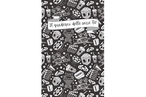 Il Quaderno delle serie TV: Diario agenda delle serie tv viste, con schede per recensioni e note - copertina nera