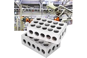1 Paar Präzisions-Blöcke, Spannblöcke Metrisch 23 Löcher Matched Parallelblöcke für Werkzeugmaschine Matched Machinist 123 Gehärtetes Fräswerkzeug 2.5 x 5 x 7.5 cm