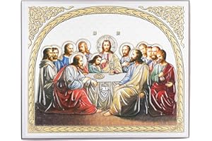 NKlaus - L'Ultima Cena - Icona in legno 15x18cm cristiano ortodossa iconografia - religiosa 16572