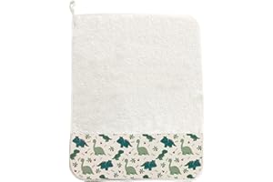 Panini Tessuti, Asciugamano in spugna di puro cotone per la pappa - pranzo - merenda in asilo dimensione 34 x 45 cm Fantasia Dinosauri