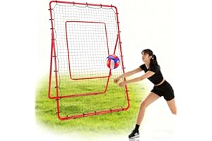 AKOZLIN Softball Volleyball Lacrosse Abpraller Bounce Rückennetz, 5 Winkel Verstellbar, 6×4FT mit Strike Zone Rebounder Netz, Pitchback Baseball Netz mit Tragetasche