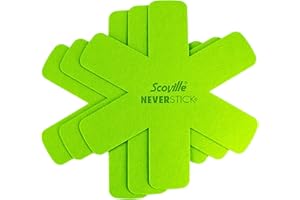 Scoville NEVERSTICK Set of 3 Pan Protectors, 38cm Diameter, Felt Pot & Pan Protectors for Stacking Non Stick Pans, Suitable for Frying Pans, Saucepans & More, Anti Scratch, Green [Amazon Exclusive]