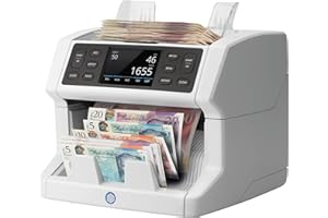 Safescan 2865-S Money Counting Machine - Value Counts Mixed Banknotes - Cash Counting Machine with 7-Point Counterfeit Money Detector - Money Counter Machine - Suitable for the New King Charles Notes
