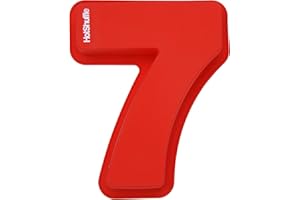 HotShuffle 13 Inch (33cm) XL Silicone Number Cake Tin Mould Baking Birthday Anniversary (Number 7)