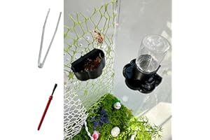 Heyshapeing Jumping Spider Kits – Magnetischer Wasserspender zum Aufhängen und Futternapf mit Reinigungsbürste und Pinzette, 8 ml, ideal für springende Spinnen, Arboreale Haustiere und Kleintiere