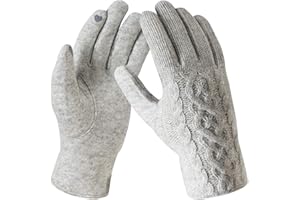 Bequemer Laden Herren Damen Wolle Strick Touchscreen Handschuhe Winterhandschuhe mit Warme Fleece Futter Warm und Winddicht für Outdoor Sport