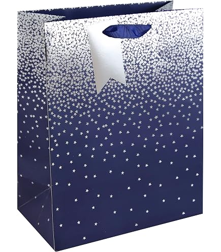 Clairefontaine Geschenktasche 26,5x14x33 Cm | Kraftpapier Mit Tannen-Motiv | Für Weihnachten | 1 Stück