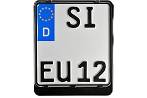 UTSCH AG Kennzeichenhalter ERUT twinline Classic Schwarz 180 x 200