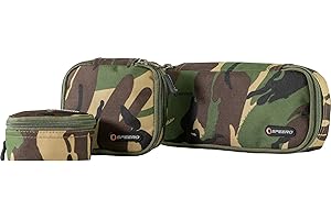 SPEERO Utility Pouches Kit 3 Pack – 600D Cordura Military Pouches with Military Spec Zips & Wipe Clean Base – Outdoor, Fishing & Tactical Storage, DPM