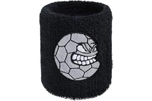 EXPRESS-STICKEREI Opaska przeciwpotowa z haftem w piłkę ręczną, haftowana i chłonna frotte, designerska opaska przeciwpotowa | bransoletka na rękę prezent dla graczy ręcznych, na siłownię, 8 x 8 cm