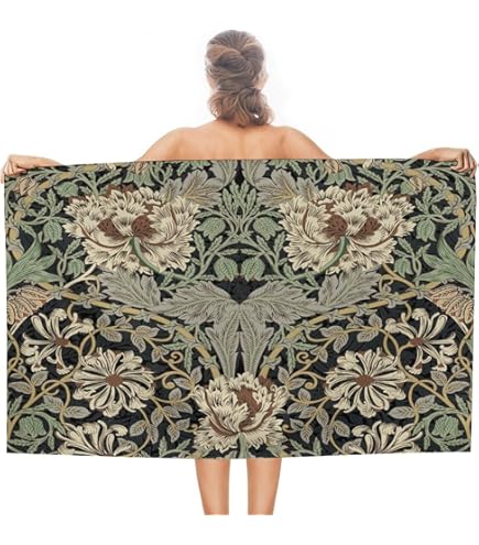 William Morris handdoek Strawberry Thief Linen-Rust - De Kussenwinkel