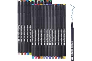 TUKCHERRY Stylo Feutre, Tuckcherry 24 Stylo Couleur Pointe Finefour Écriture Croquis Calligraphie Dessin de Précision Coloriage