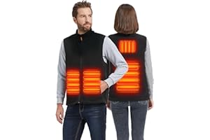 NABIYE Gilet Riscaldato Uomo Donna, Ultra Sottile in Fibra di Carbonio Giubbotto Riscaldato, Gilet in Pile Lavabile per Attività all'aperto in Inverno, Ricaricabile(Batterie non incluse)