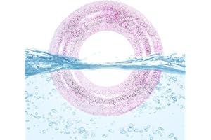 ZPUNION Swim Ring for Adults, Bling Inflatable Pool Floats 75cm, Swim Party Toys, Floating Ring With Colorful Sequins,Swim Tube Pool Rings Floaties for Women