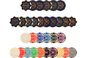 SLOWPLAY Set di Gettoni da Poker | Gettoni in Argilla Nash & Gettoni in Ceramica | Gettoni Numerati, Gettoni Neutri | Confezione da 50 pezzi