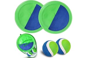 Jalunth Klettballspiel Klettball Strandspielzeug Strandspiele Wurfspiel Kinder Erwachsene Garten Outdoor Draußen Spiele Geschenke 2 3 4 5 6 7 8 9 10 Jahre Mädchen Junge Ostergeschenke