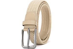 DOOPAI Geflochtener Stretchgürtel für Herren, elastischer gewebter Gürtel, lässiger Stoff-Golfgürtel