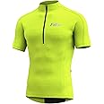 FDX Men’s Cycling Jersey - Short Sleeves Summer Biking Tops, Breathable Quick Dry Mountain Bike MTB Jersey, 1/4 Zip T Shirt for Running, Biking and Hiking