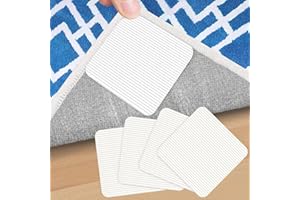 SUNHATY Teppich Antirutsch Pads Antirutschunterlage für Alle Größen Vacuum Tech Rutschmatte Waschbarer Starke Klebrigkeit Wiederverwendbarer für Kinderzimmer & Mehr 4 Stück