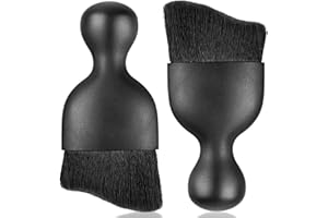 Caianwin 2 Stück Staubbürste Auto, Weichen Borsten Autobürste, Gebogene Design Reinigungspinsel Auto, Kein Kratzer Auto Pinsel Innenraum für Armaturenbrett, Lüftungsdüsen und Zwischenräume