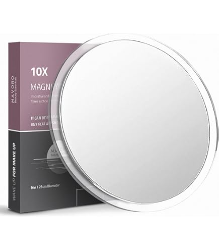 Specchio Rotondo Cromato Con Ingrandimento 7x 10 Cm