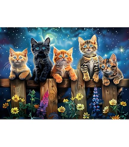 QQYRHN 5D Diamond Painting Kit „Vintage Katze“, 30x40 Cm – DIY Diamantmalerei Für Erwachsene & Anfänger, Komplett Mit Werkzeug