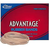 Alliance Rubber Bands Size #54 - 1 Lb Box Of Pale Crepe Gold Assorted Bands