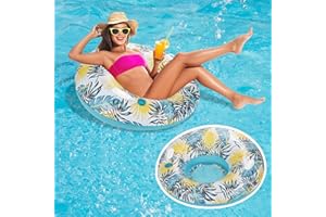 CYFIE Piscine avec Porte Gobelet Chaise Adulte Fauteuil Gonflable de Natation de Plage d'été Hamac Gonflable 4 en 1